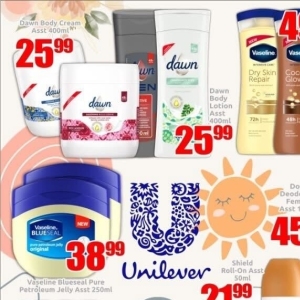 Body cream at Three Star Cash and Carry