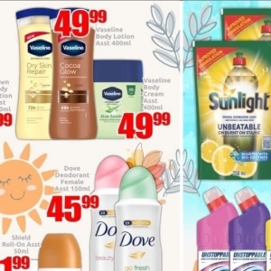 Body lotion at Three Star Cash and Carry