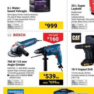 Grinder at Builders Warehouse