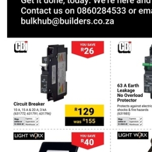 Circuit breaker at Builders Warehouse