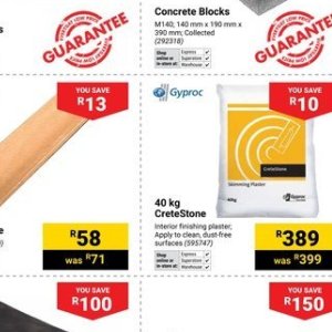 Plaster at Builders Warehouse