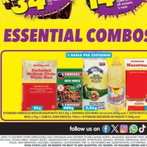 Sunflower oil at Shoprite
