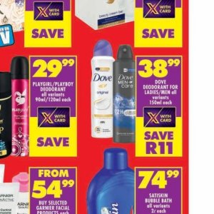 Deodorant dove  at Shoprite