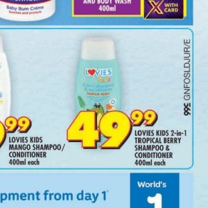 Shampoo at Shoprite