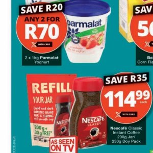 Yoghurt at Checkers
