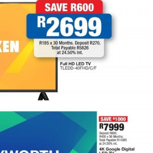 TV set at OK Furniture