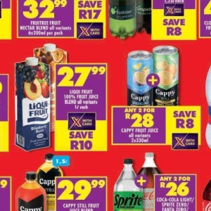 Juice cappy  at Shoprite