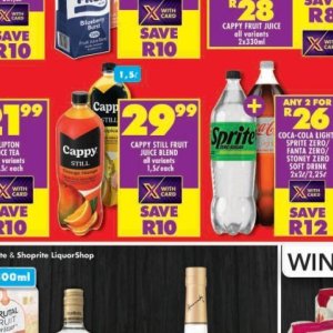 Juice cappy  at Shoprite