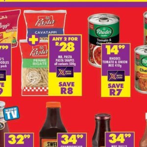 Pasta at Shoprite