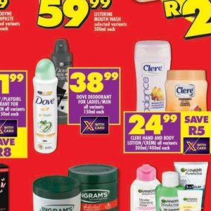 Deodorant dove  at Shoprite