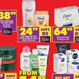 Body lotion dove  at Shoprite