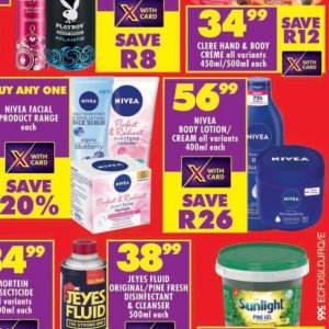 Body lotion nivea  at Shoprite
