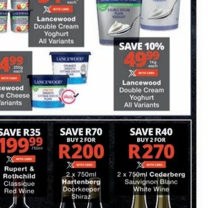 Yoghurt at Checkers