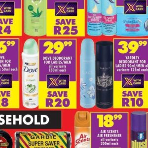 Deodorant dove  at Shoprite