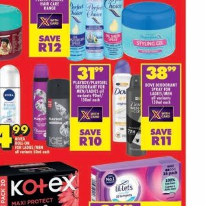 Deodorant nivea  at Shoprite