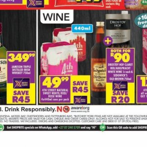 Wine at Shoprite