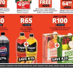 Juice cappy  at Checkers