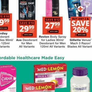 Deodorant at Checkers