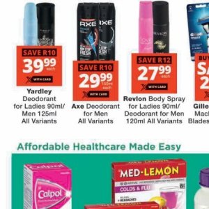Deodorant at Checkers