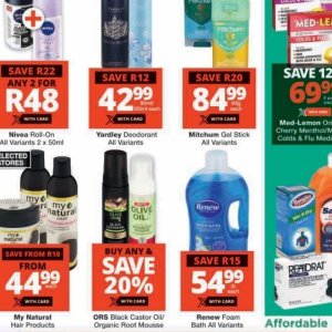 Deodorant at Checkers