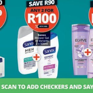 Shower gel at Checkers