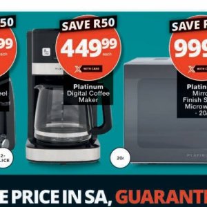 Coffee maker at Checkers