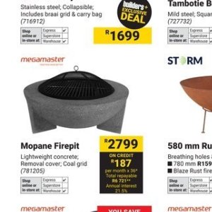 Fireplace at Builders Warehouse