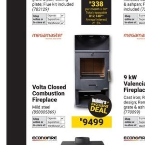 Fireplace at Builders Warehouse