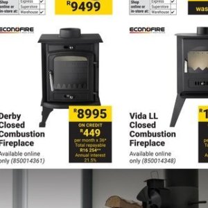 Fireplace at Builders Warehouse