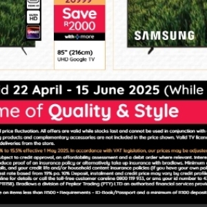 Tablet samsung  at Bradlows/Morkels