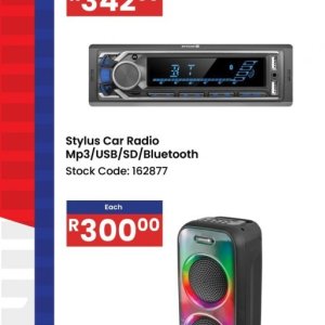 Car audio system at Africa Cash and Carry