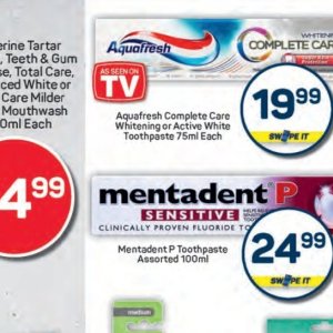 Toothpaste aquafresh  at Pick n Pay Hyper