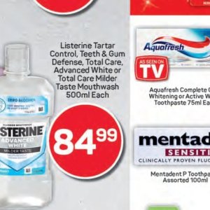 Mouthwash listerine  at Pick n Pay Hyper