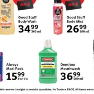 Mouthwash at Oxford freshmarket