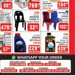 Engine oil at Kit Kat Cash&Carry