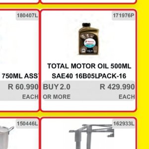 Engine oil at Kit Kat Cash&Carry