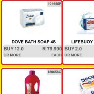 Soap dove  at Kit Kat Cash&Carry