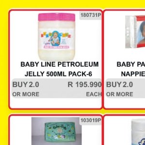 Petroleum jelly at Kit Kat Cash&Carry