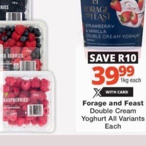 Yoghurt at Checkers