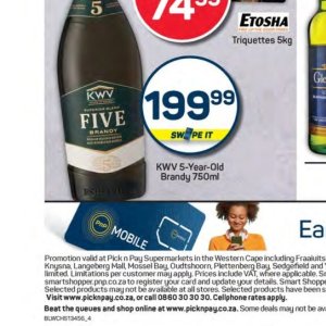 Brandy at Pick n Pay Hyper