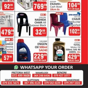 Engine oil at Kit Kat Cash&Carry