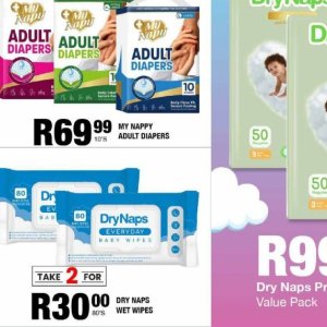 Wet wipes at Take n Pay