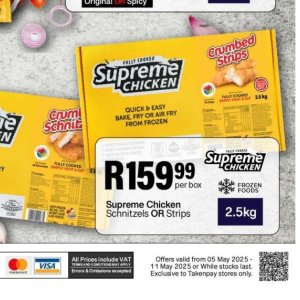 Schnitzel at Take n Pay