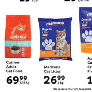 Cat litter at Oxford freshmarket