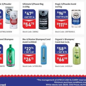 Shampoo at Africa Cash and Carry