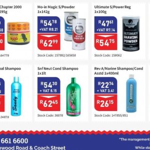 Shampoo at Africa Cash and Carry