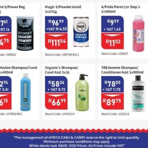 Shampoo at Africa Cash and Carry