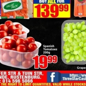Tomatoes at Three Star Cash and Carry
