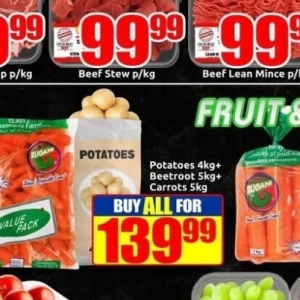 Potatoes at Three Star Cash and Carry