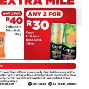 Juice cappy  at OK Foods